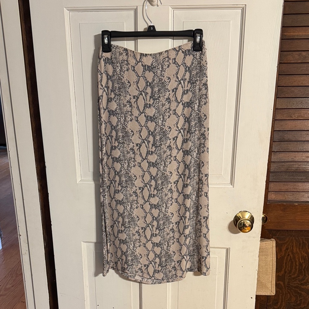 American Eagle Outfitters Snake Pattern Midi Skirt